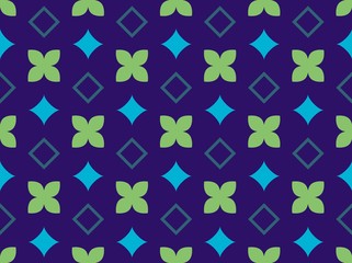 Seamless bright spring pattern with  ornament and   ornament.