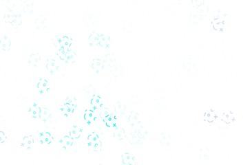 Light BLUE vector texture with mathematic symbols.