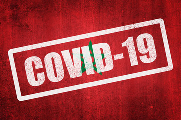 National flag of Morocco. Grungy effect.