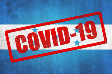 National flag of Honduras. Grungy effect.