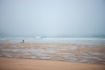 Fototapeta na wymiar misty beach