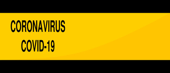 Yellow alert coronavirus banner. Covid Europe background concept.