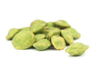 Natural fresh green wasabi nuts
