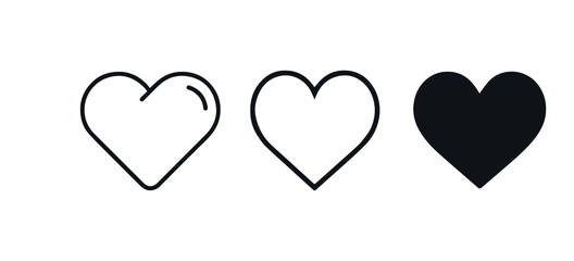 Heart icons vector illustration - 01