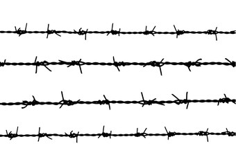 silhouette barbed wire background