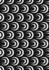vector modern white multi half moon geometric on black background for brochure banner and publication