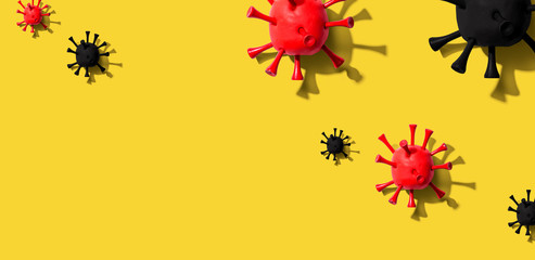 Viral epidemic influenza and Coronavirus Covid-19 concept