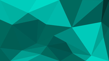 Abstract turquoise background with triangles. Low poly concept backdrop
