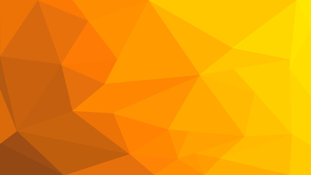 Abstract yellow geometric backdrop. Yellow low poly background