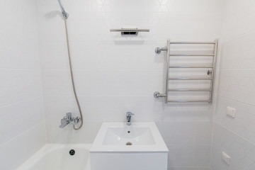 stylish bathroom with designer interior