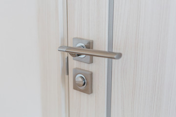 stylish doorknob and door in a design apartment