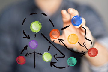 Digital Network and data concept.