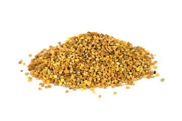 Natural bee pollen isolated on the white background