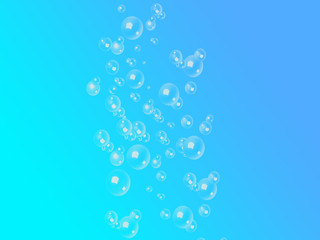 water drops in blue green background