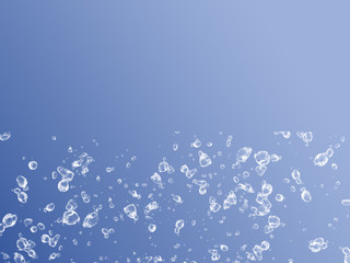 water drops in blue green background