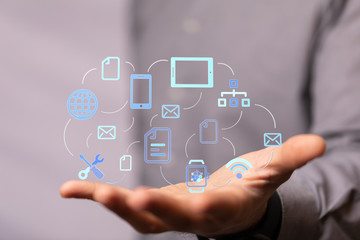 Cloud storage and Computing concept.