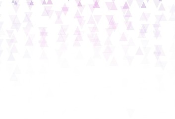 Light Pink vector template with crystals, triangles.