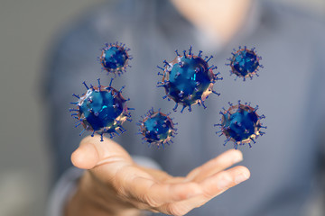 Coronavirus abstract background. protection Genetics Bacteriological Microorganism..