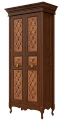 classic wood and leather wardrobe