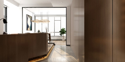 3d render of working space