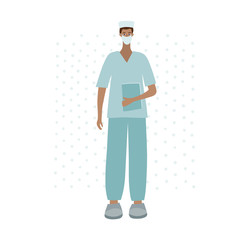 Medical Doctor or nurse character illustration