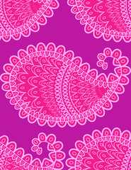 seamless pattern with Indian ornament. Turkish cucumber.