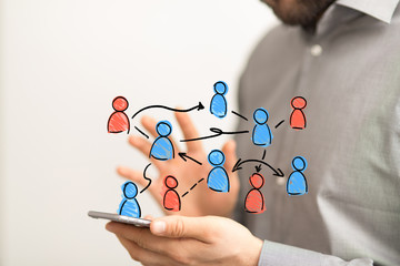 Abstract technology group and data.