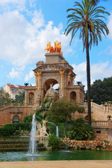 Cascada Fountain in the Ciutadella Park in Barcelona