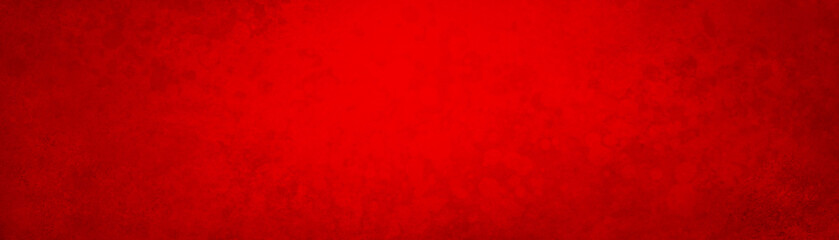 Red Christmas background paper with old vintage grunge texture in shiny painted  metal illustration, elegant red panoramic banner or ribbon design