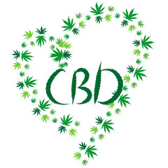 Heart of Bright green cannabis