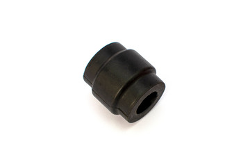 Car suspension stabilizer bushing on an isolated white background.