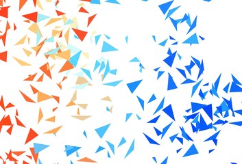 Light Blue, Red vector texture with triangular style.