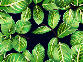 Leaves Seamless Pattern.