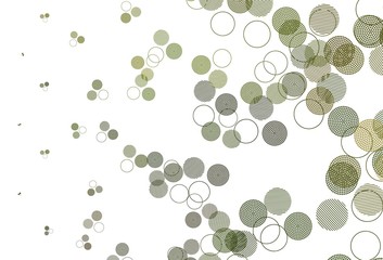 Light Green vector pattern with spheres.
