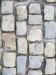 background texture street of cobble stones or paving stones