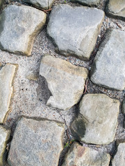 background texture street of cobble stones or paving stones