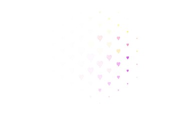 Light Multicolor vector backdrop with sweet hearts.