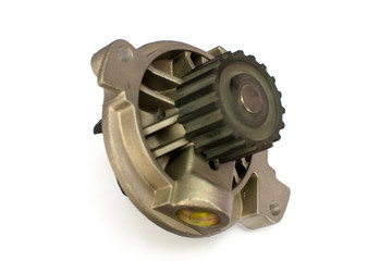 Car water pump, isolated on a white background. Spare parts.