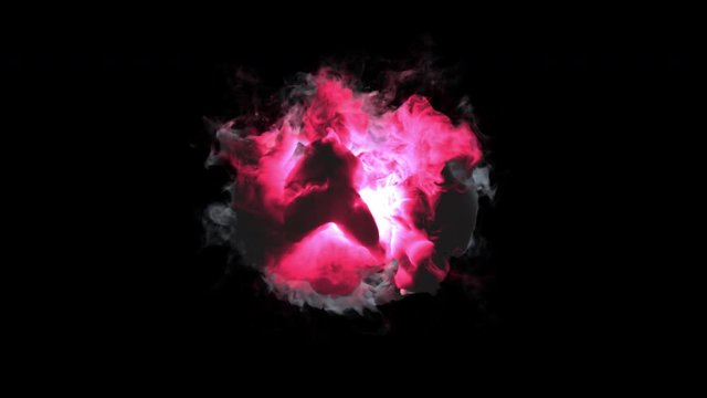 Burning abstract fireball element. Energy smoke looped background. Rendered with alpha channel. Easy to use, just place the clip over your footage. Ideal for visual effects and motion graphics.