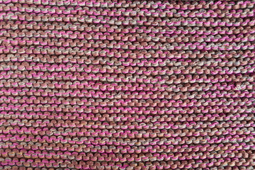 Knitted texture in pink shades by macro technique shawl knitting