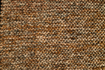 Knitted yellow texture macro with shawl technique
