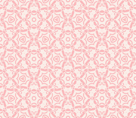 Abstract thin line curly seamless pattern. Linear ornamental geometric background. Wrapping paper. Vector illustration.             