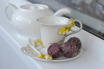 Handmade candies from cranberries dates and nuts