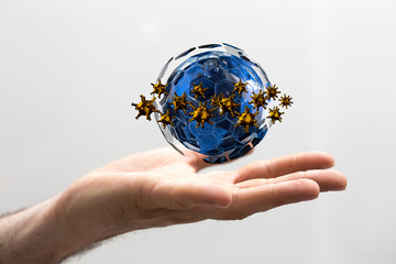 COVID-19 Business Finance Crisis Concept. Coronavirus Danger Pandemic. Global stress of world .