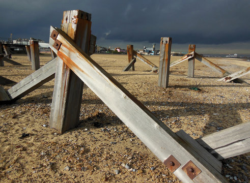 Pier At The Beach In Great Yarmouth, UK