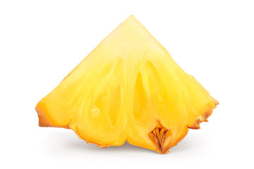 pineapple slice isolated on white background with clipping path and full depth of field