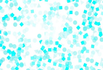 Light BLUE vector pattern with polygonal style with circles.