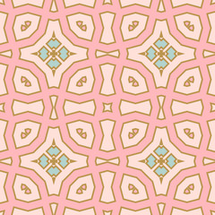 Abstract geometric seamless pattern. Tile background. Infinity wrapping paper with different shapes. Creative texture. Vector illustration.    