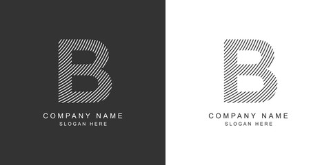 B logo. B letter icon. Vector illustration.