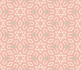 Abstract thin line seamless pattern. Linear ornamental geometric background. Wrapping paper. Vector illustration.           